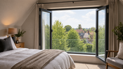 What Size Options Are Available for a Glass Juliet Balcony?