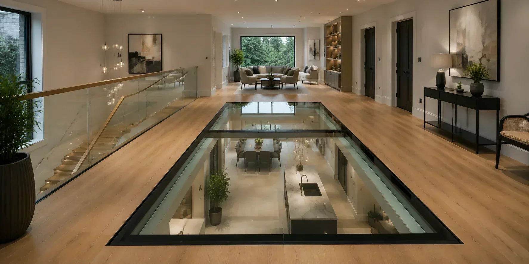 Walk-on Glass Floor Installation: 