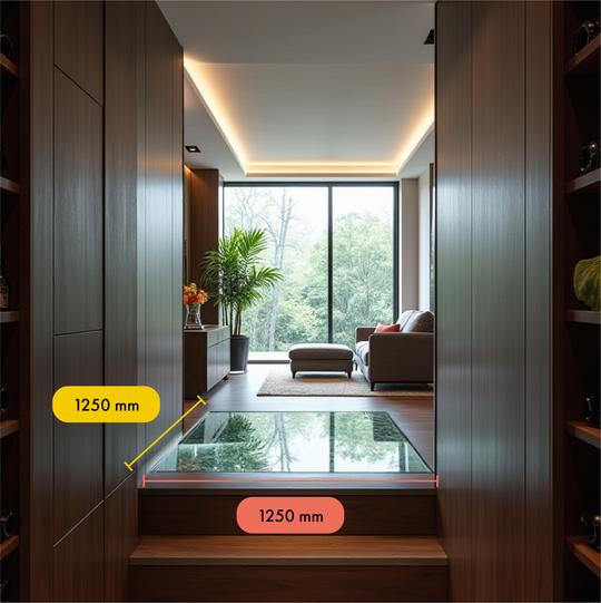 Walk-on Glass 1250x1250mm