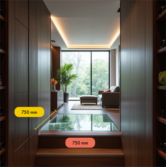 Walk-on Glass 750x750mm