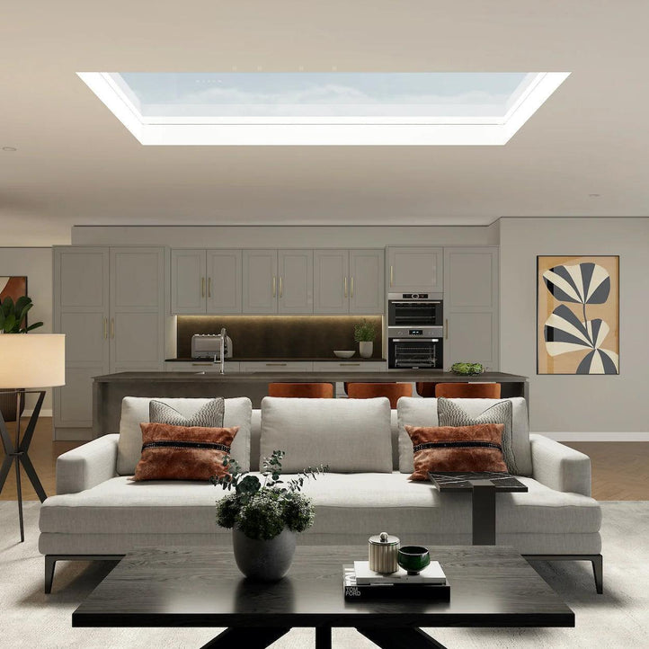Frameless Fixed Flat Rooflight 1000×1000mm (internal size)