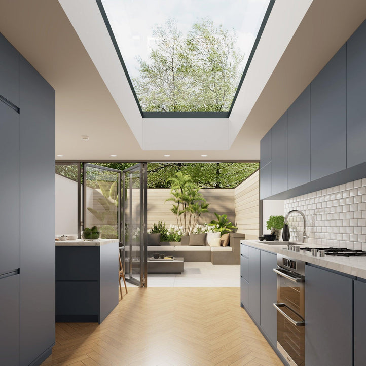 Framed Fixed Flat Rooflight 1000×1000mm (internal size)